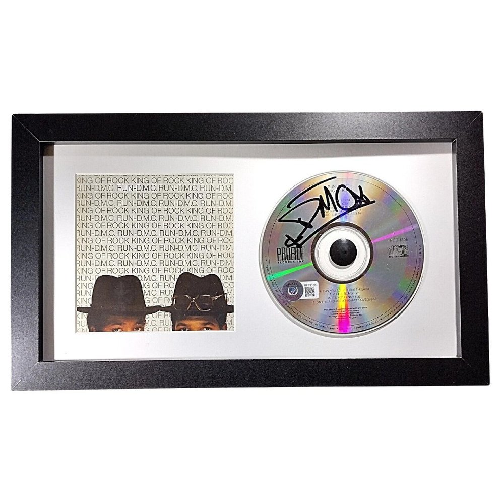 D.M.C Darryl McDaniels Autograph Run DMC King of Rock CD Framed Beckett Signed